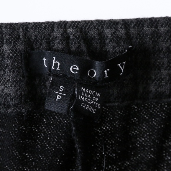 Theory Thorene Pant Charcoal Black Houndstooth NWT - Picture 6 of 8